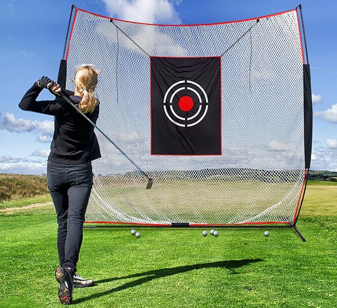 Golf Practice Net Backyard: Durable Swing Training Target – Indoor Outdoor Garage Home Use – Portable for Adults & Men Golfer Beginners