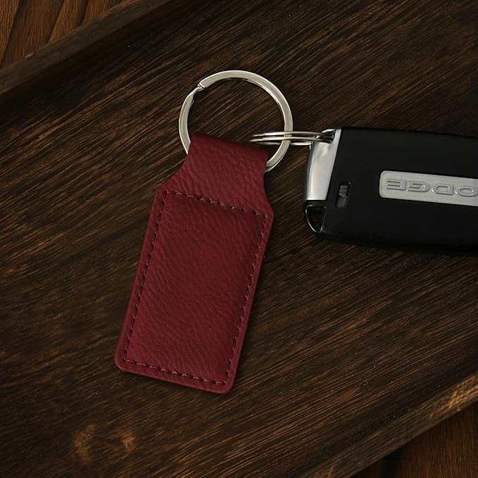 LaserGram Rectangle Keychain, Disc Golf, Personalized Engraving Included