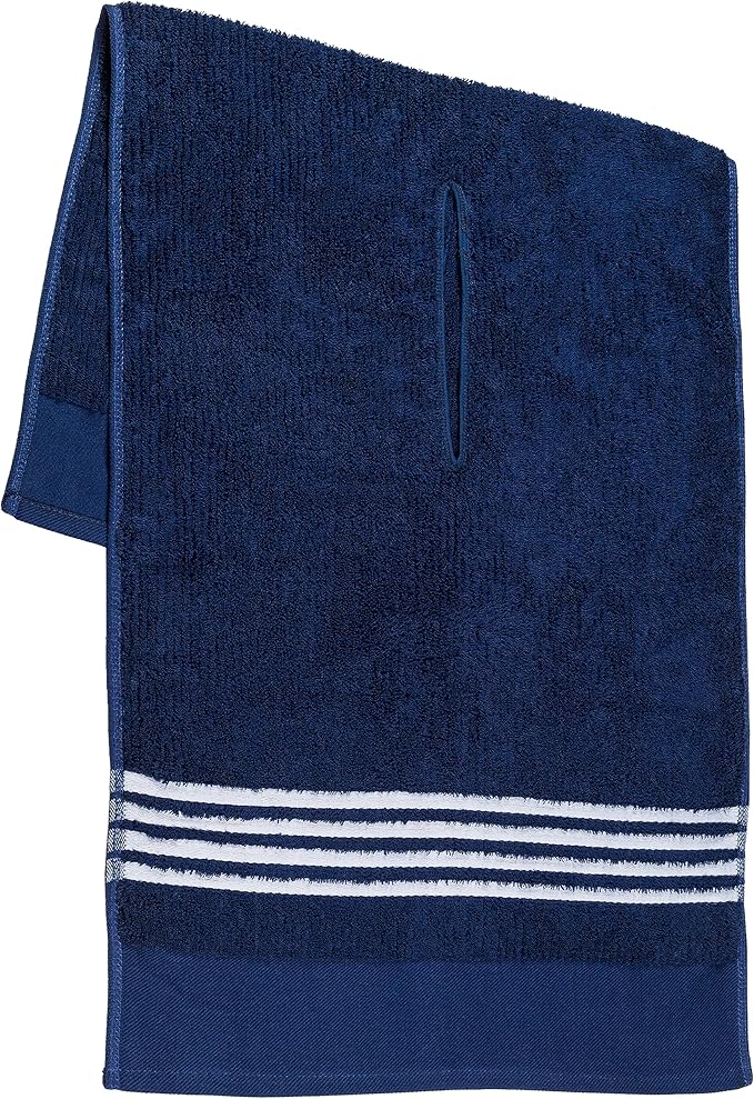 The Tour Towel | Large Golf Caddy Towel Terry Cloth, Absorbent 19" x 44", Center Cut, Perfect Hang Golf Cart Accessory and Golf Bag, Multiple Colors