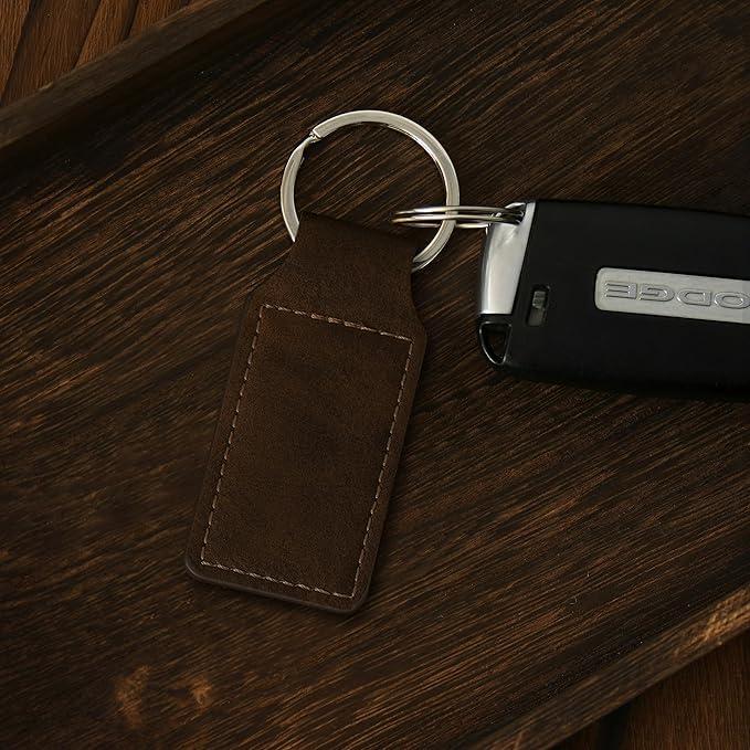 LaserGram Rectangle Keychain, Golfer Golfing, Personalized Engraving Included