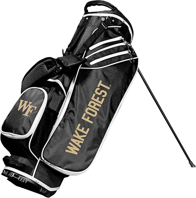 Team Golf NCAA Birdie Stand Golf Bag, Lightweight, 14-Way Club Divider, Spring Action Stand, Insulated Cooler Pocket, Hook-and-Loop Fastener Glove and Umbrella Holder & Padded Handles