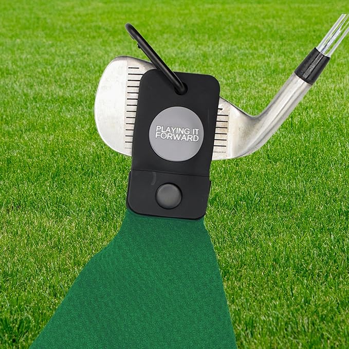Magnetic Golf Towels for Golf Bags with Clip & Ultra Strong Magnet - Waffle Weave Microfiber Towel for Secure Hold on Bags & Carts - Ideal Club Cleaner & Accessories - Green