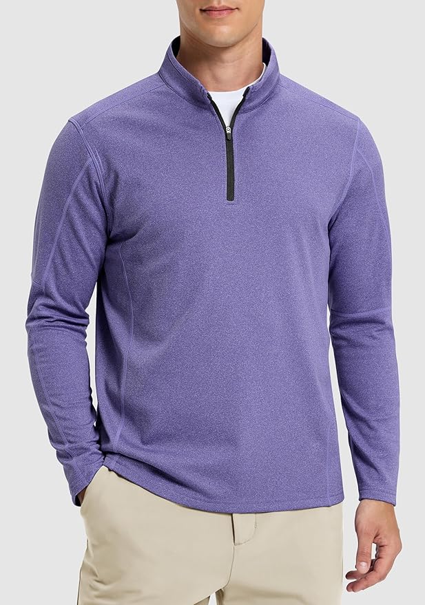 G Gradual Quarter Zip Pullover for Men Fleece Lined Sweatshirt Long Sleeve Winter Golf Shirt Mock Neck Polo Running Sweater