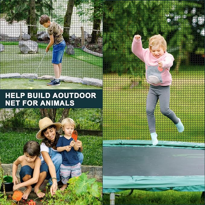 Golf Netting 7Ft,10Ft,15Ft,20Ft Golf Practice Net for Garage, Sport Practice Barrier Net, Heavy Duty Nylon Sport Netting Golf Hitting Net for Baseball, Hockey, Soccer, Tennis DIY Ball Net for Backyard