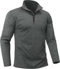 Boladeci Men's Quarter Zip Pullover Premium Fleece Lined Heather Long Sleeve Golf Shirts Midweight 1/4 Half Zip Sweatshirts