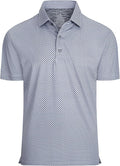 Alex Vando Mens Golf Shirt Moisture Wicking Classic Print Golf Shirts for Men