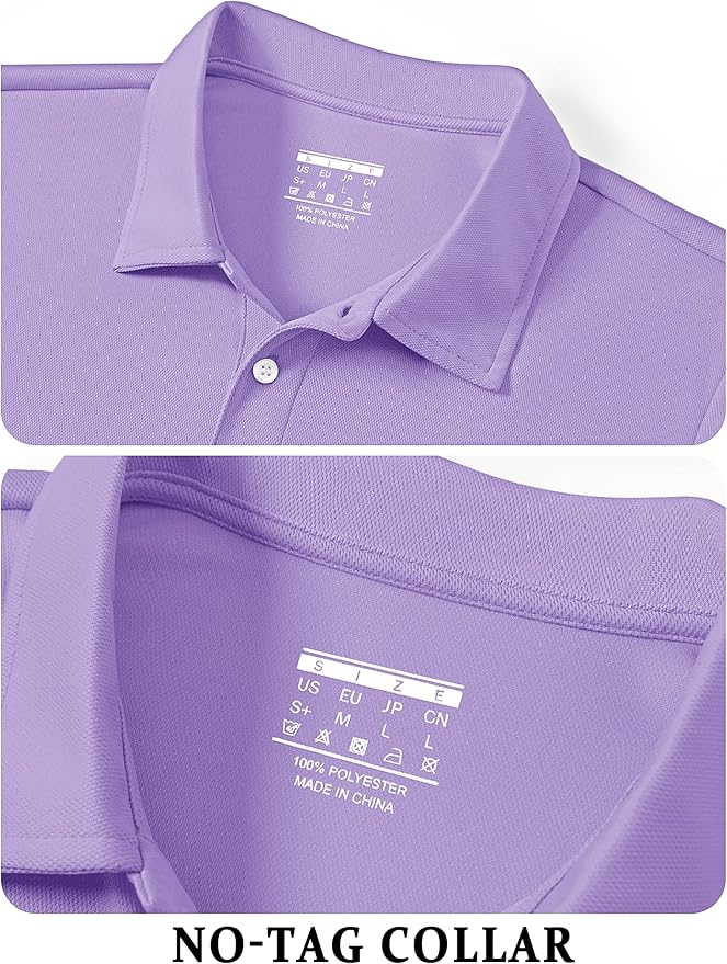 TACVASEN Mens Golf Shirt Dry Fit Mens Polo Shirts Short Sleeve Performance Golf Polos for Men with Collar Work Shirts