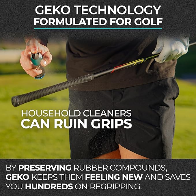 Geko 2-in-1 Grip Restore & Cleaner – #1 Basketball, Golf, Football, Volleyball, and Baseball Grip Spray – Restores Shoe, Grip & Glove Traction, Removes Dirt & Oil, Restores Control & Consistency