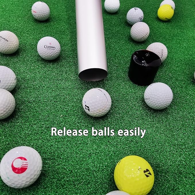 Golf Ball Retriever Professional Picker Durable Aluminum Golf Ball Shag Tube Release Retrievers Collector Practice Pick-up Sucker Tool, 39 Inch