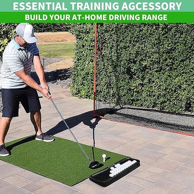 Durable Commercial Grade high-Impact Plastic Golf Ball Tray (Holds 100 Balls), Records Swing Motion, Quality Guaranteed, high-Impact Tray Compatible with Any Hitting mat.