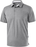 Golf Shirts Heather Polo Short Sleeve Dry Fit Lightweight Moisture Wicking Collared Shirts Casual Athletic Business