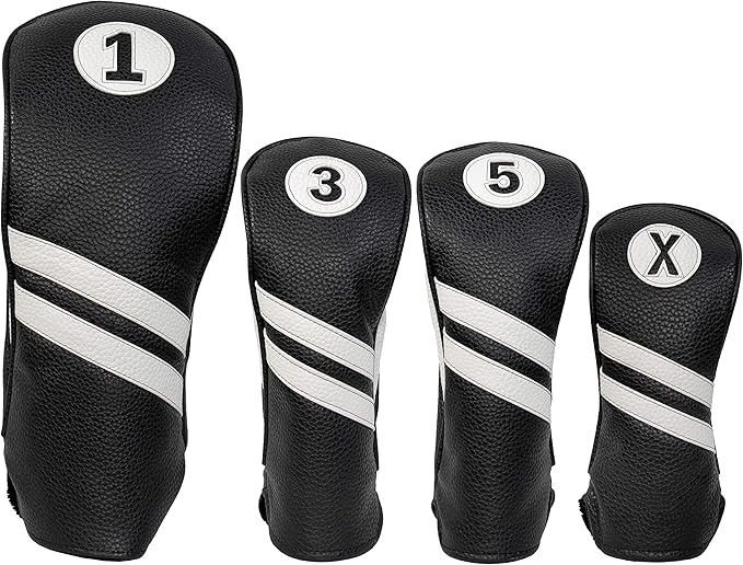 ProActive Sports Vintage Golf Club Head Covers | Classic Leather Look