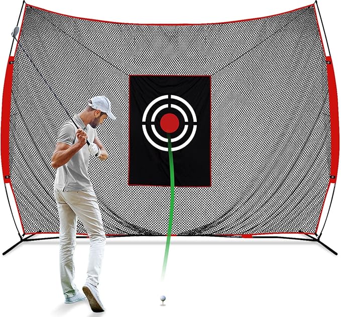 Golf Practice Net Backyard: Durable Swing Training Target – Indoor Outdoor Garage Home Use – Portable for Adults & Men Golfer Beginners