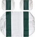 Seat Cover Replacement for Yamaha G-16/G-22 Golf Cart - Front Bench Seat - Premium Marine Vinyl - 5 Panel Stitching - Staple On Installation - Two-Tone Golf Cart Seat Covers (White & Green)