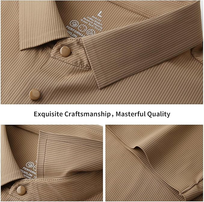 Esabel.C Golf Shirts for Men Dry Fit Performance Short Sleeve Print Moisture Wicking Collared Shirt