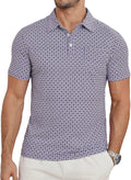 Lexiart Mens Golf Shirt Short Sleeve Dry Fit Print Moisture Wicking Performance Patterns Collared Polo Shirt with Pocket
