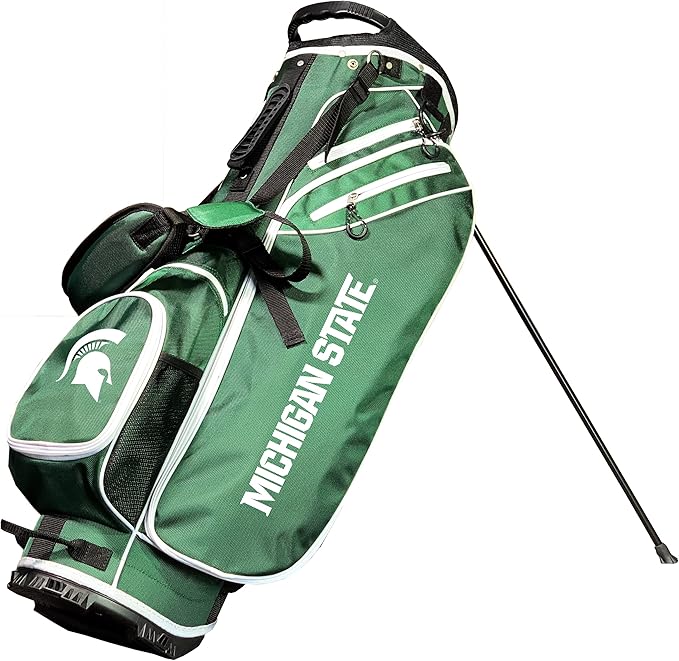 Team Golf NCAA Birdie Stand Golf Bag, Lightweight, 14-Way Club Divider, Spring Action Stand, Insulated Cooler Pocket, Hook-and-Loop Fastener Glove and Umbrella Holder & Padded Handles