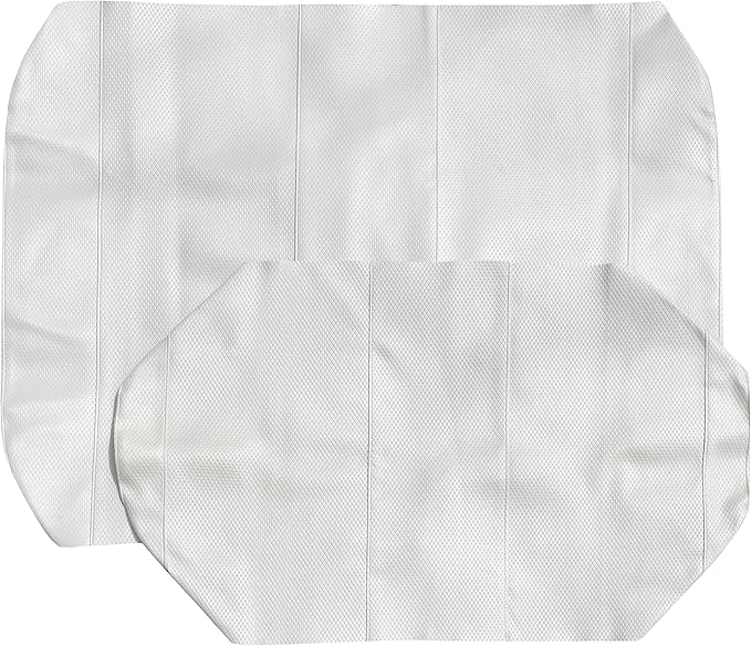 Seat Cover Replacement for Yamaha Drive or G-29 Golf Cart - Front Bench Seat - Premium Marine Vinyl - 5 Panel Stitching - Staple On Installation - Two-Tone Golf Cart Seat Covers (White)