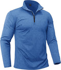 Boladeci Men's Quarter Zip Pullover Premium Fleece Lined Heather Long Sleeve Golf Shirts Midweight 1/4 Half Zip Sweatshirts