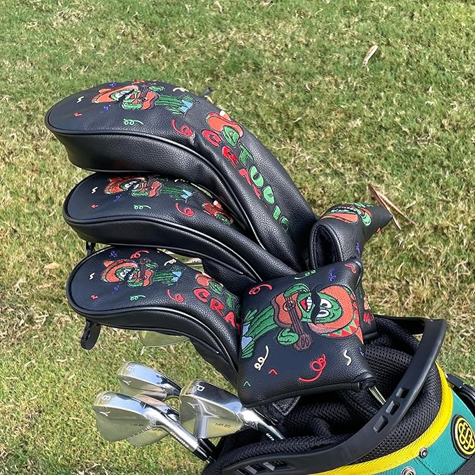 Cinco De Mayo Sombrero Golf Headcover for Driver Fairway Woods Hybrid Rescue Blade & Square Mallet Putter Head Cover