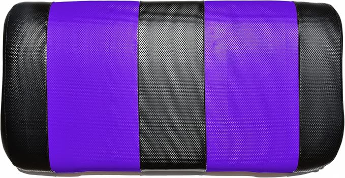 Seat Cover Replacement for Yamaha Drive or G-29 Golf Cart - Front Bench Seat - Premium Marine Vinyl - 5 Panel Stitching - Staple On Installation - Two-Tone Golf Cart Seat Covers (Black & Purple)