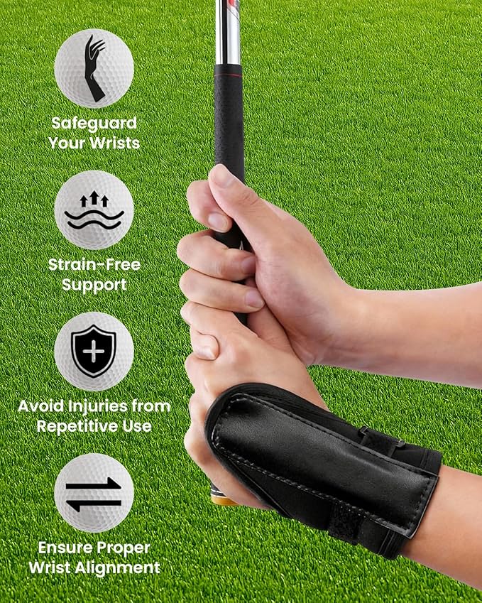 Golf Training Aid Kit Included 2 Elastic Golf Swing Band & 2 Wrist Correction Trainer Arm Posture Corrector Golf Swing Trainer Set Accuracy Wrist Angle for Beginners Men Women