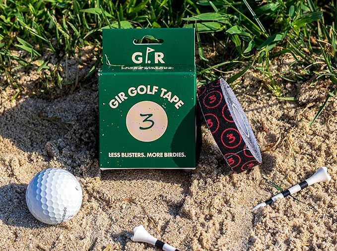 Golf Blister Tape - 2 Pack for Protection Against Blisters & Hot Spots on Hands & Fingers, Flexible, Waterproof, Pre-Cut Golf Finger Tape, Sports Athletic Tape, 4 Way Stretch