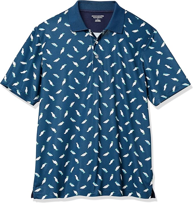 Amazon Essentials Mens Golf Polo Shirt, Moisture-Wicking Quick Dry, Short Sleeve