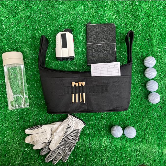 Golf Push Cart Organizer - Accessory Bag with Multiple Pockets