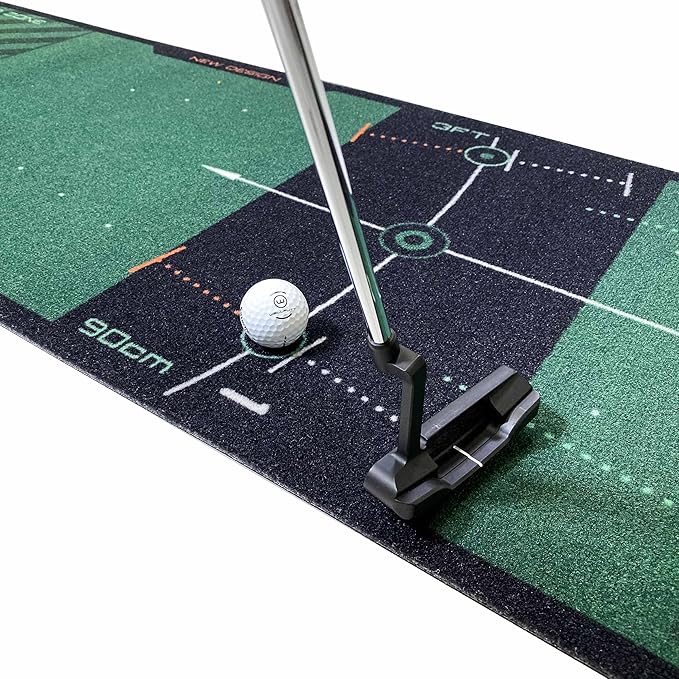 WELLPUTT - Golf Putting Training Mat - 13ft Green