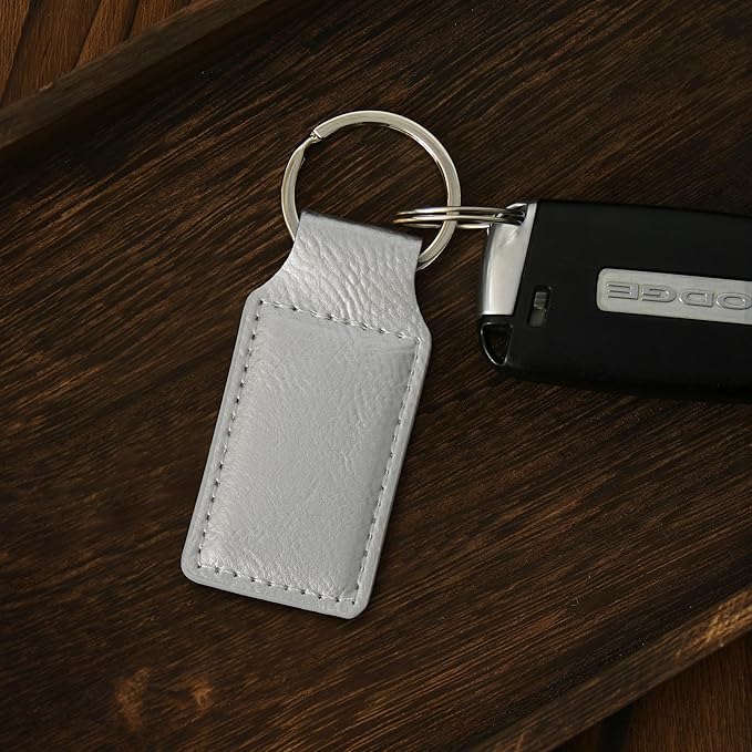 LaserGram Rectangle Keychain, Golfer Golfing, Personalized Engraving Included