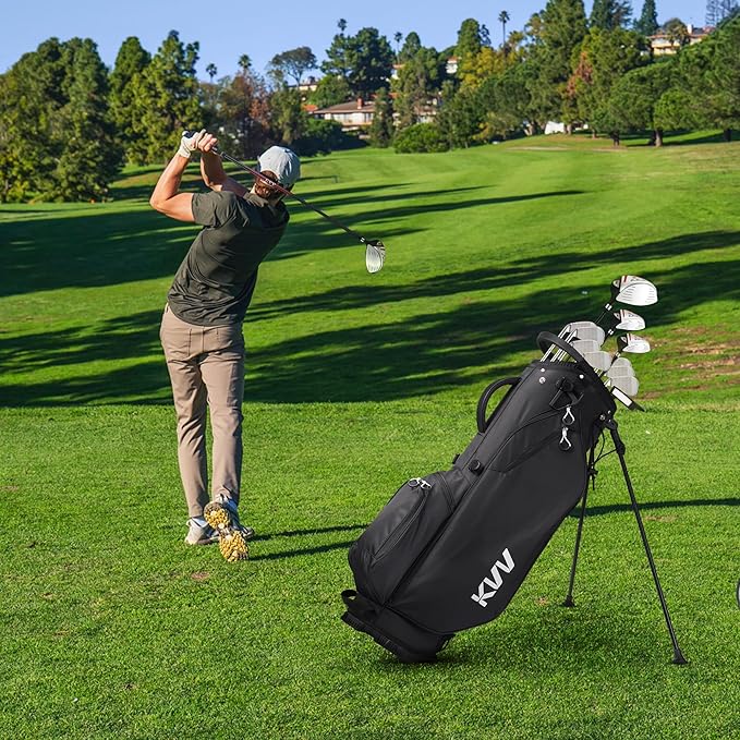 KVV Men's Golf Clubs Package Set, 11-Club Complete Set with/Without Stand Bag/7-Piece Irons (5~P#), Right Handed/Left Handed