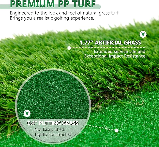 Golf Putting Green, Large Professional Golfing Training Mat, Practice Putting Green Mat for Indoor Outdoor