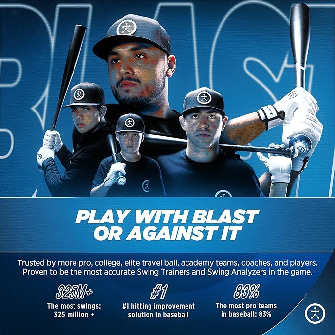 Blast Motion Baseball Swing Analyzer - Improve Your Swing at Every Level - Batting Trainer - Real-time Feedback, Swing Metrics, Video Capture Highlights, Track Performance (GEN3 Sensor)