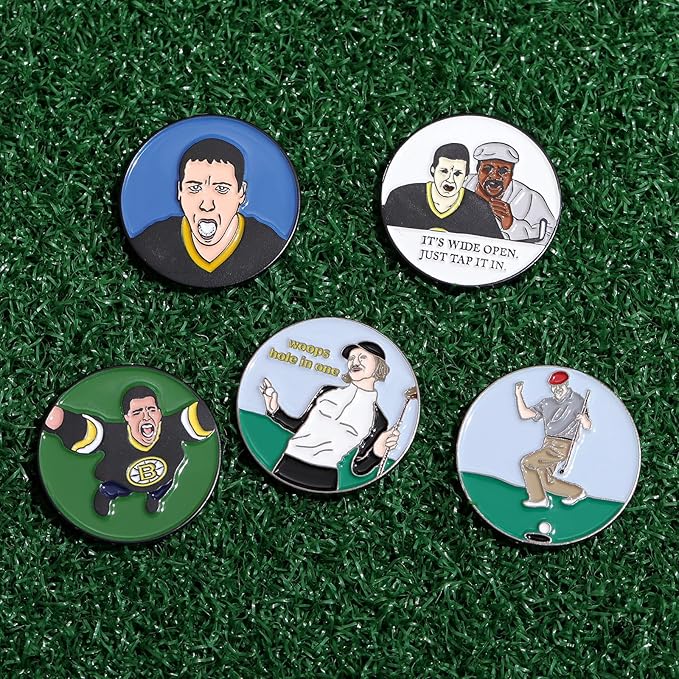 Magnetic Golf Ball Marker Clips, Funny Golf Ball Markers with Magnetic Clip, Enamel Golf Ball Markers Hat Clip Magnet for Men Women Golfer Gifts