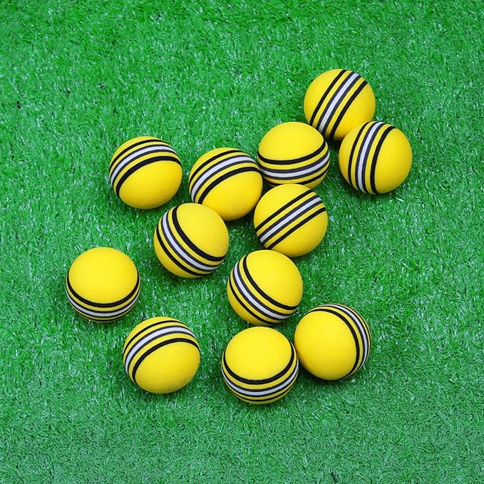 Scott Edward Air Golf Practice Balls, Bright Multicolor and Lightweight Sponge Ball, 20 Pieces, Golf Training Indoor and Outdoor, for Backyard Hitting Mat, Soft for Children, Pets