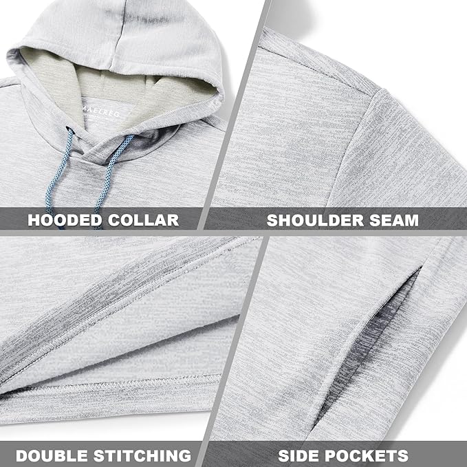 Hoodies for Men Golf Fleece Hooded Sweatshirts Dry Fit Athletic Lightweight Casual Midlayer Mens Hoodies Pullover