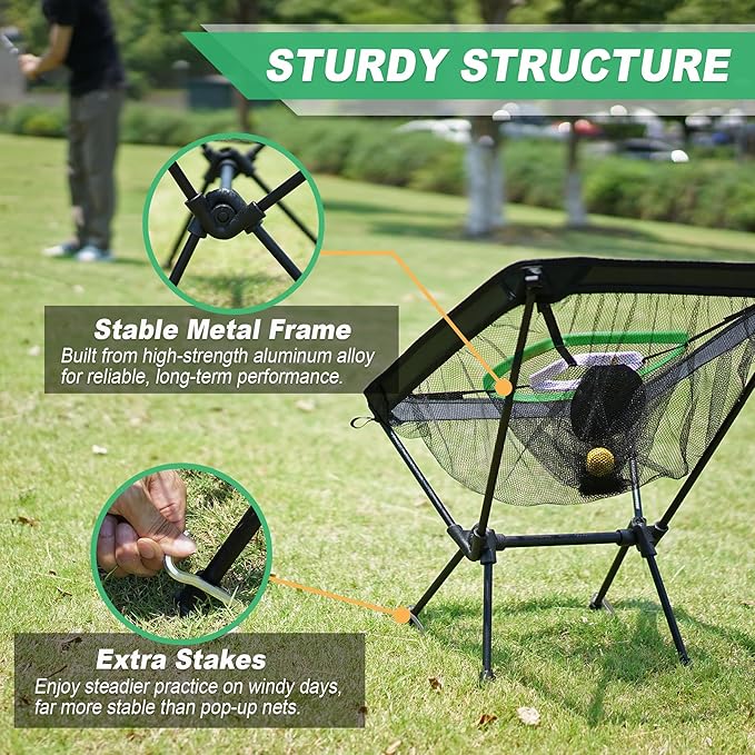 Foldable Chipping Net & Floating Green, Indoor Golf Practice Chipping Target, Backyard Golf Game & Gifts