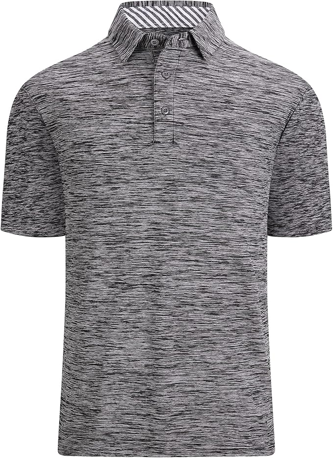 Alex Vando Mens Golf Shirt Moisture Wicking Quick-Dry Short Sleeve Casual Polo Shirts for Men