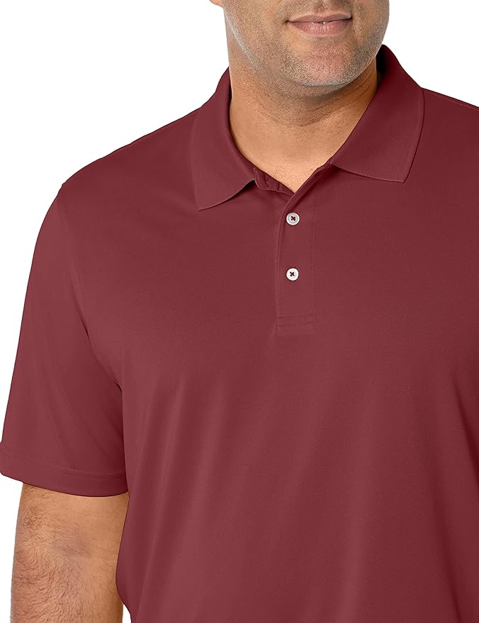 Amazon Essentials Mens Golf Polo Shirt, Moisture-Wicking Quick Dry, Short Sleeve