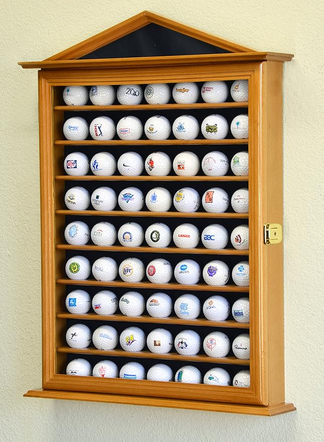 sfDisplay.com,LLC. 63 Golf Ball Designer Display Case Cabinet Wall Rack Holder w/98% UV Protection Lockable
