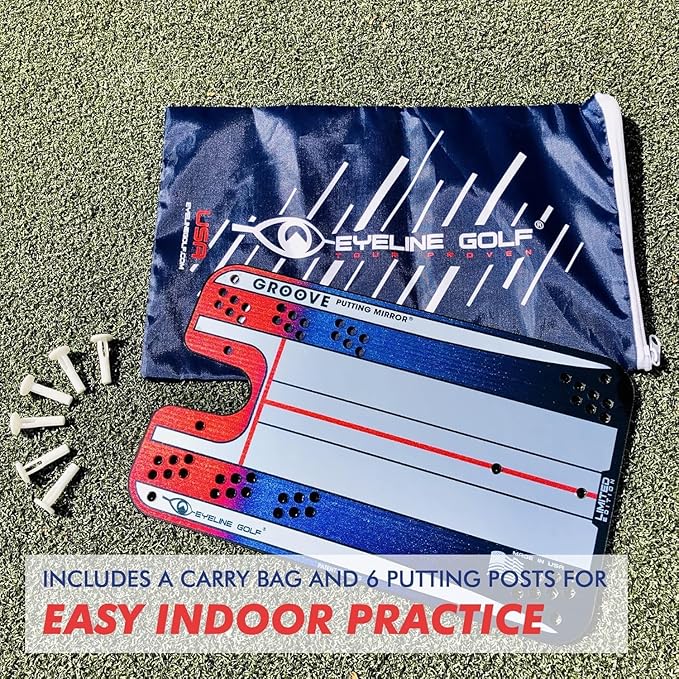 Genuine EyeLine Golf Alignment Putting Mirror - Top Training Aid on The PGA Tour - See Rapid Improvement - Helps Beginner, Junior, and Scratch Golfers
