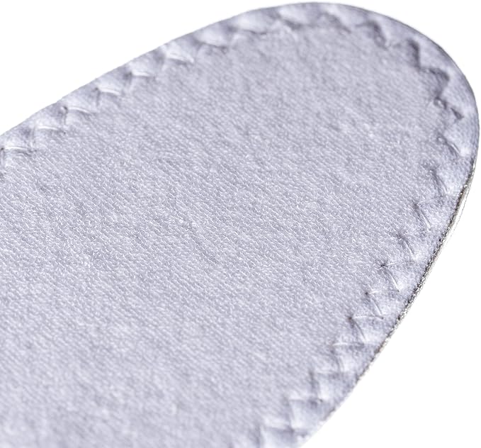 Happystep Cotton Terry Cloth Insoles, Barefoot Shoe Inserts, Sweat Absorption, Odor Control, Moisture-Wicking, Washable and Reusable, Zero Drop Shoe Insoles, 2 Pairs of White (Men Size 12)