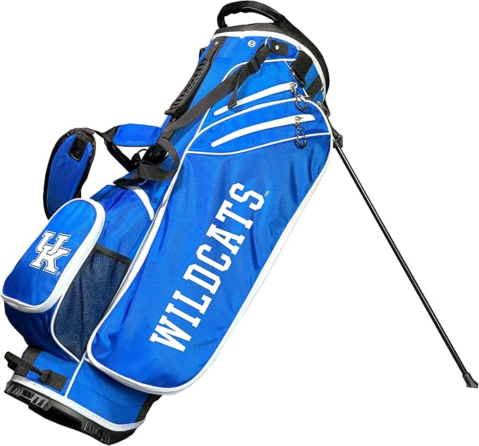Team Golf NCAA Birdie Stand Golf Bag, Lightweight, 14-Way Club Divider, Spring Action Stand, Insulated Cooler Pocket, Hook-and-Loop Fastener Glove and Umbrella Holder & Padded Handles