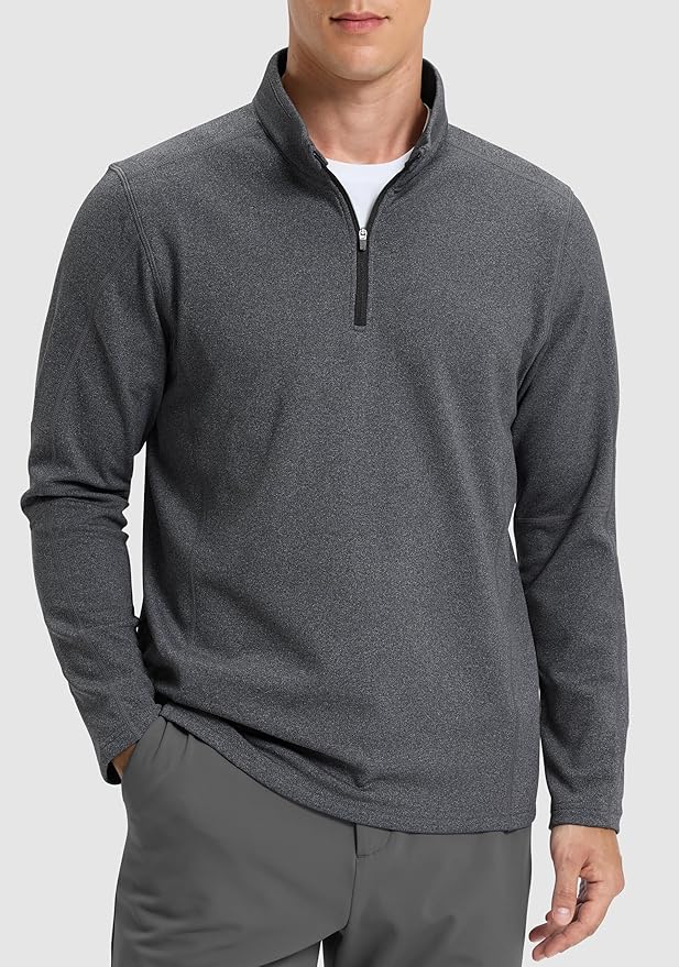 G Gradual Quarter Zip Pullover for Men Fleece Lined Sweatshirt Long Sleeve Winter Golf Shirt Mock Neck Polo Running Sweater