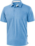 Golf Shirts Heather Polo Short Sleeve Dry Fit Lightweight Moisture Wicking Collared Shirts Casual Athletic Business