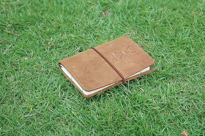 Handy Picks Leather Golf Log Book, Handmade n Refillable, Golf Log n Yardage Book Included