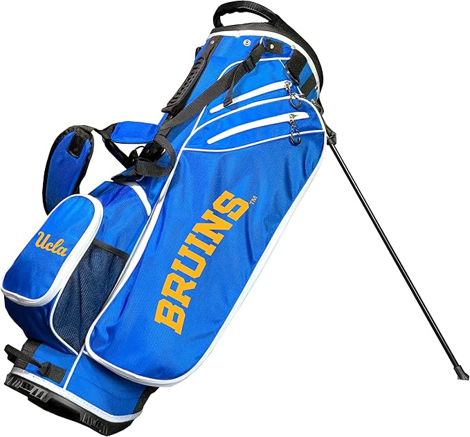 Team Golf NCAA Birdie Stand Golf Bag, Lightweight, 14-Way Club Divider, Spring Action Stand, Insulated Cooler Pocket, Hook-and-Loop Fastener Glove and Umbrella Holder & Padded Handles