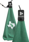 Magnetic Golf Towel North Texas University - Waffle Weave Microfiber Towel with Ultra Strong Magnet & Clip for Secure Hold on Golf Bags & Cart - Ideal for Clubs & Accessories by Playing It Forward
