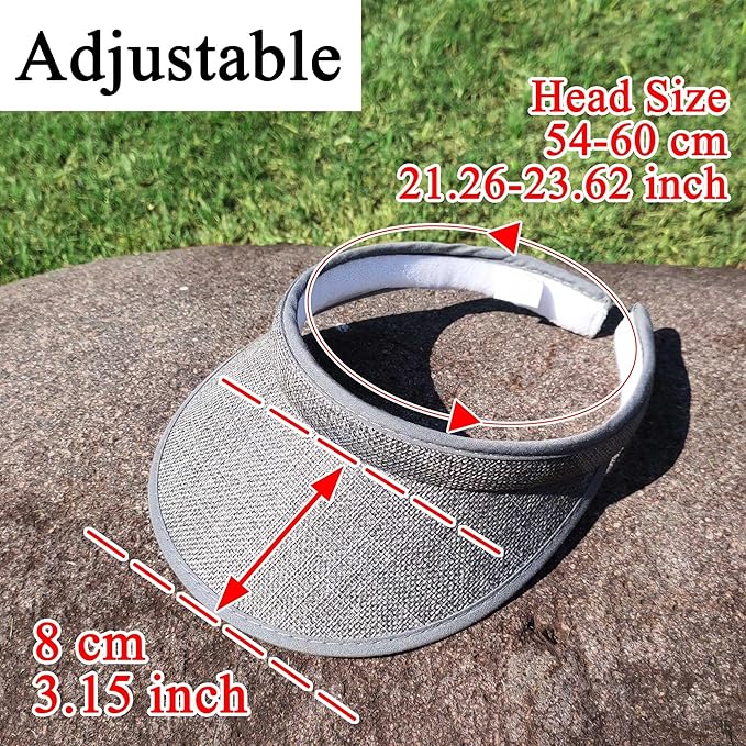 3 Pieces Clip On Visors Women Men Visor Sun Hats Hat Outdoor Sports Golf Beach Travel Tennis Cap